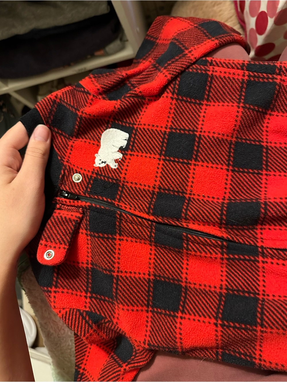 18M plaid onesie